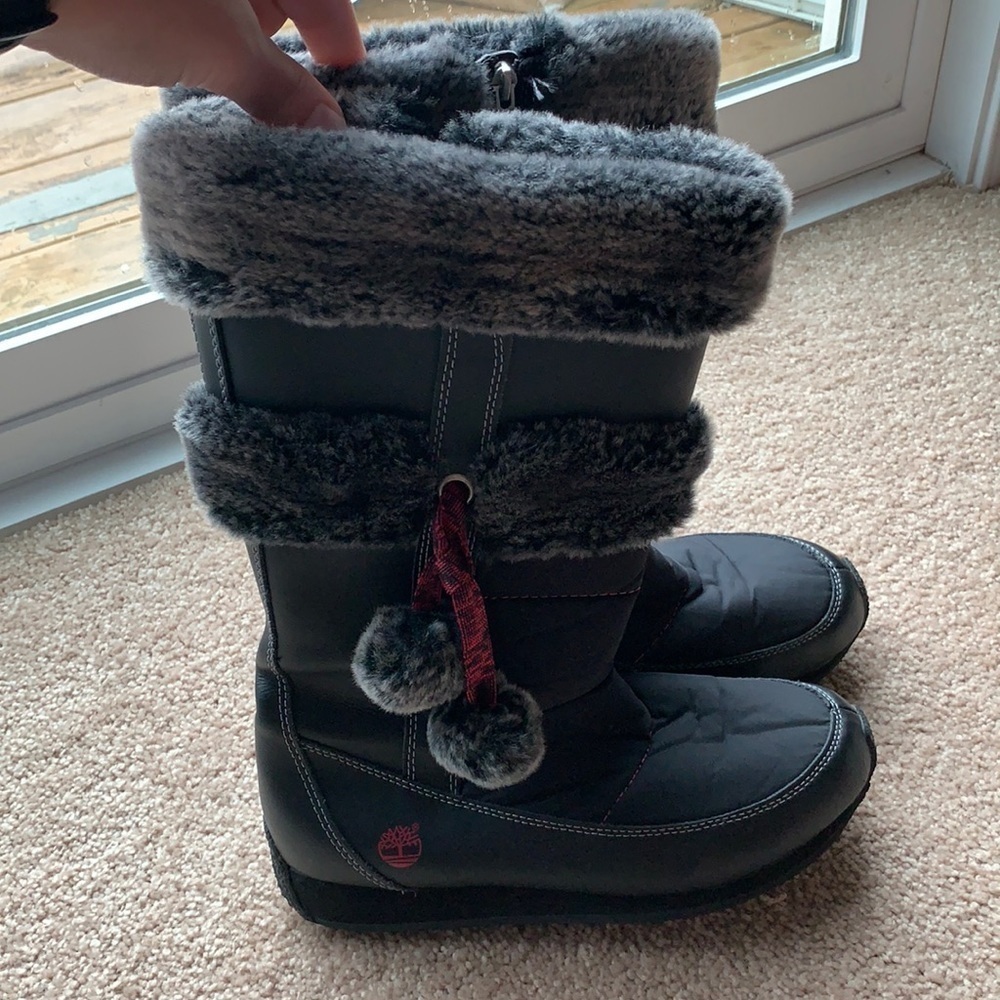 Timberland fur accent snow boots